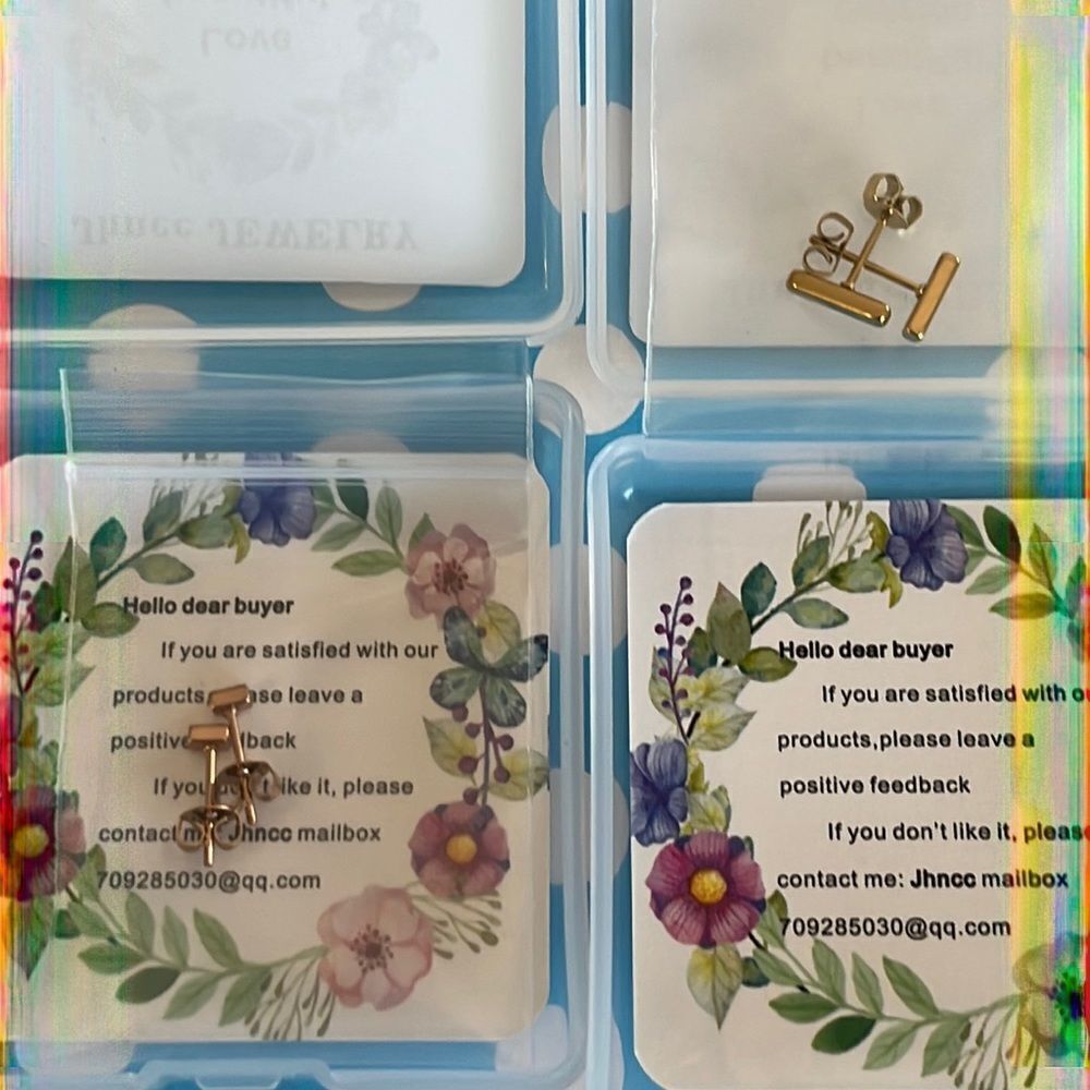 2 Pairs Beautiful Bar Earrings